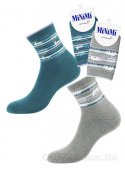 Новинка - женские теплые хлопковые носки с рисунком Mini Inverno 3300-8 в коллекции бренда Minimi